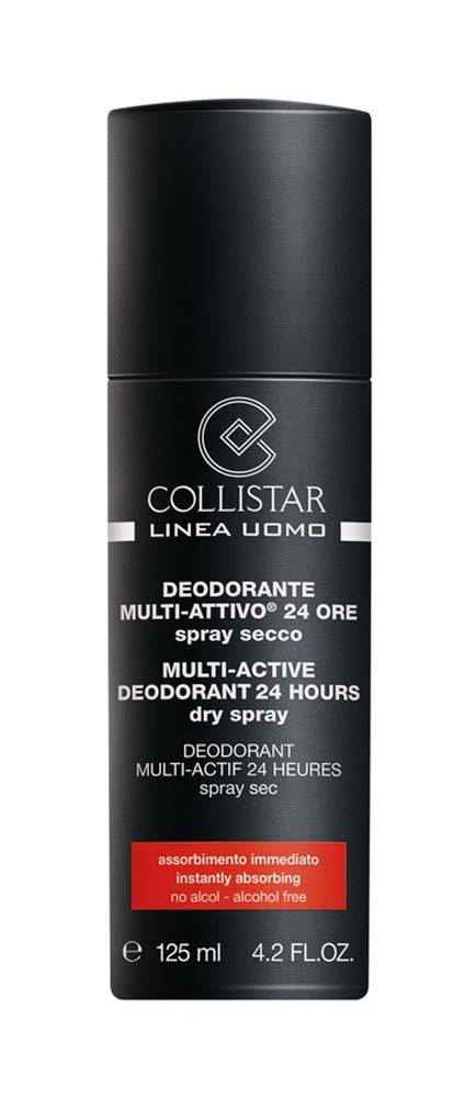 Collistar Linea Uomo Deodorante Multi-Attivo 24 Ore, Spray secco  antitraspirante ad assorbimento immediato, Senza alcol, coloranti e  conservanti, 125 ml : : Bellezza